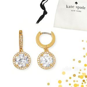 kate spade Gold Something Sparkly Huggie Earrings